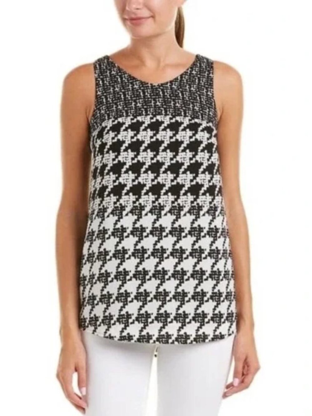 Cabi Broken Check Sleeveless Top 3090